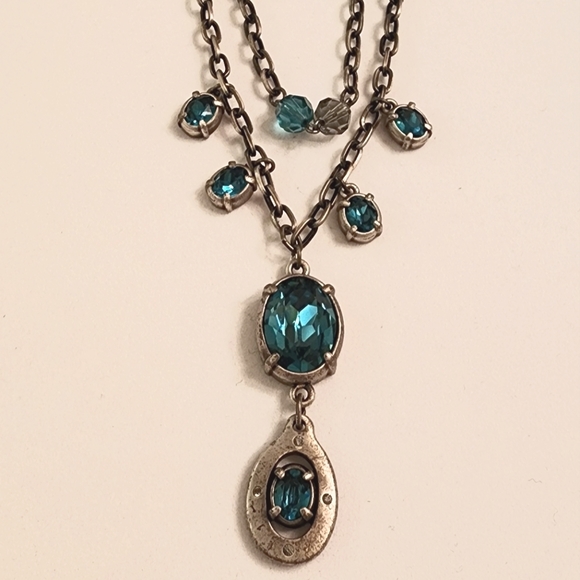 ✨️Swarovski Pendant Necklace Antique Silver ✨️ - Picture 3 of 5